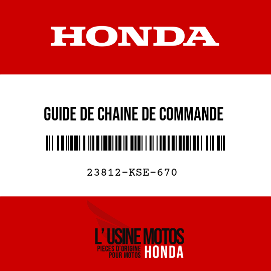 image de 23812-KSE-670 GUIDE DE CHAINE DE COMMANDE
