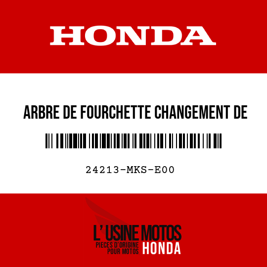 image de 24213-MKS-E00 ARBRE DE FOURCHETTE CHANGEMENT DE VITESSE