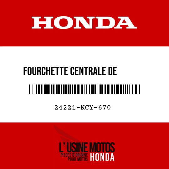 image de 24221-KCY-670 FOURCHETTE CENTRALE DE        CHANGEMENT DE VITESSE