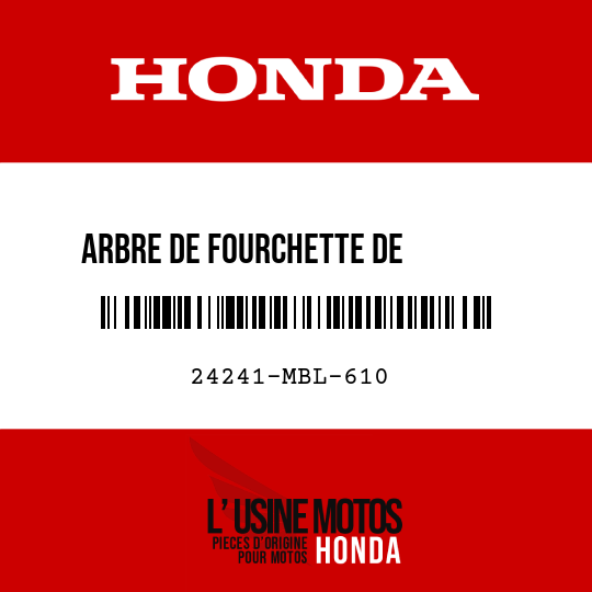 image de 24241-MBL-610 ARBRE DE FOURCHETTE DE        CHANGEMENT