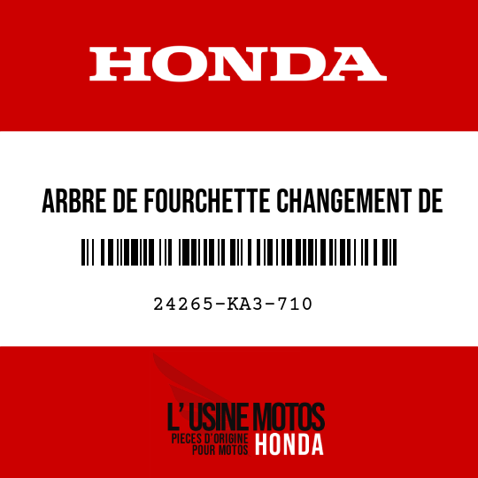 image de 24265-KA3-710 ARBRE DE FOURCHETTE CHANGEMENT DE VITESSE (M)