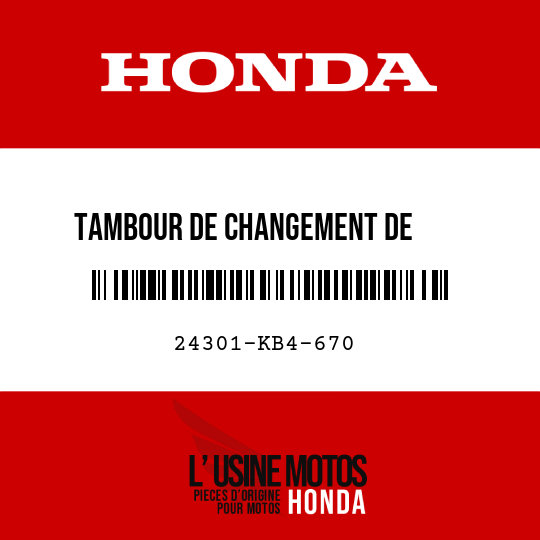 image de 24301-KB4-670 TAMBOUR DE CHANGEMENT DE      VITESSE