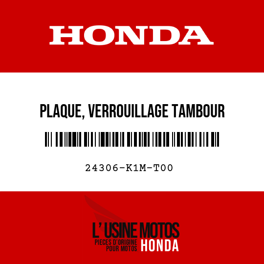 image de 24306-K1M-T00 PLAQUE, VERROUILLAGE TAMBOUR