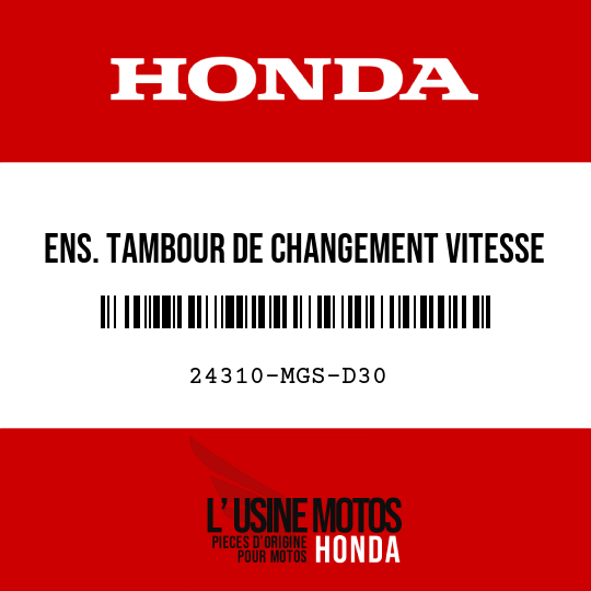 image de 24310-MGS-D30 ENS. TAMBOUR DE CHANGEMENT VITESSE