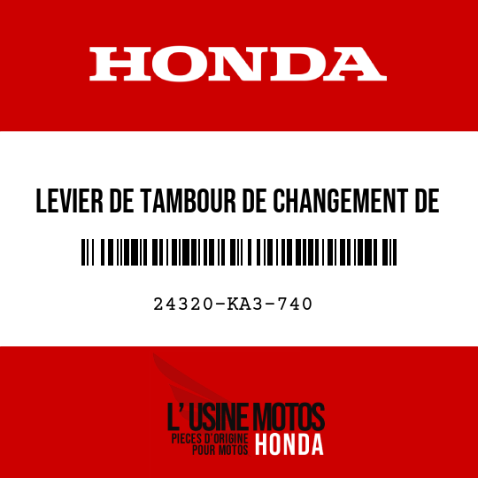 image de 24320-KA3-740 LEVIER DE TAMBOUR DE CHANGEMENT DE VITESSE