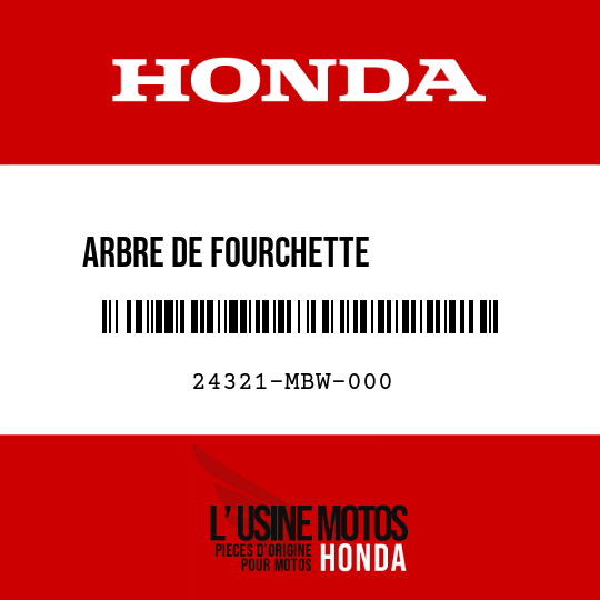 image de 24321-MBW-000 ARBRE DE FOURCHETTE CHANGEMENT DE VITESSE