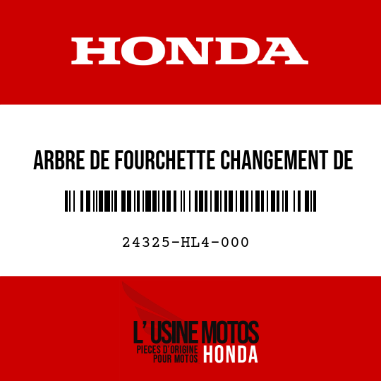 image de 24325-HL4-000 ARBRE DE FOURCHETTE CHANGEMENT DE VITESSE