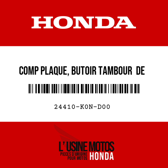 image de 24410-K0N-D00 COMP PLAQUE, BUTOIR TAMBOUR  DE CHANGEMENT DE VITESSE