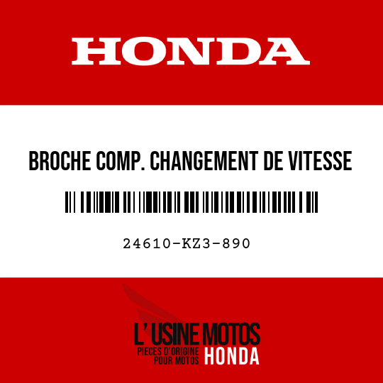 image de 24610-KZ3-890 BROCHE COMP. CHANGEMENT DE VITESSE