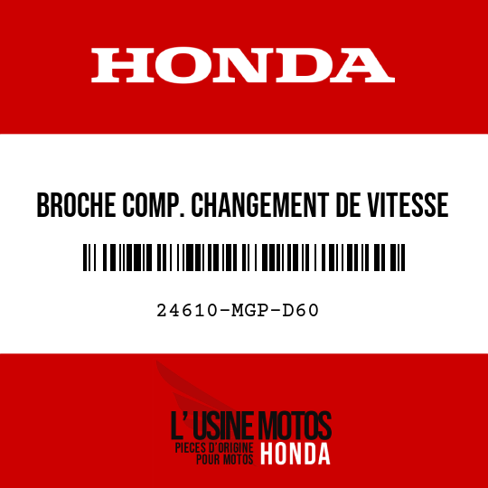image de 24610-MGP-D60 BROCHE COMP. CHANGEMENT DE VITESSE