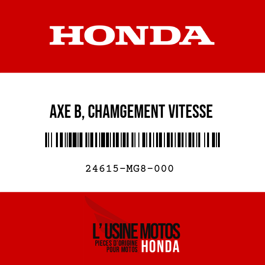 image de 24615-MG8-000 AXE B, CHAMGEMENT VITESSE