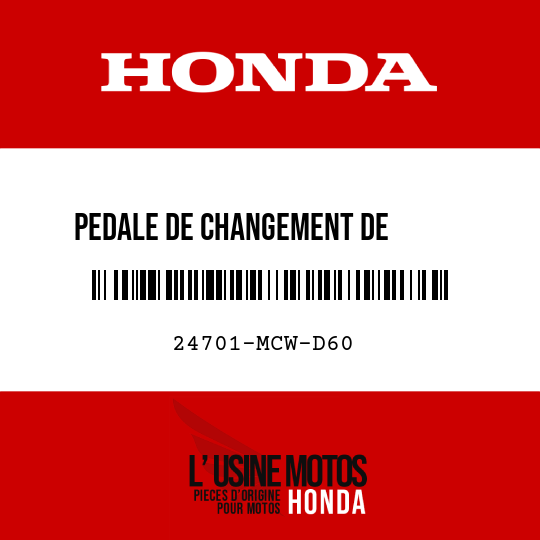 image de 24701-MCW-D60 PEDALE DE CHANGEMENT DE VITESSE