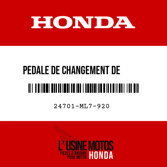 image de 24701-ML7-920 PEDALE DE CHANGEMENT DE       VITESSE