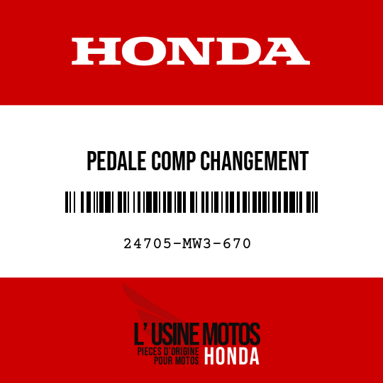 image de 24705-MW3-670 PEDALE COMP CHANGEMENT