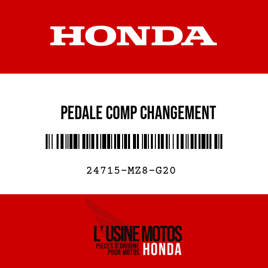 image de 24715-MZ8-G20 PEDALE COMP CHANGEMENT