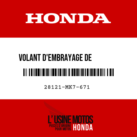 image de 28121-MK7-671 VOLANT D'EMBRAYAGE DE         DEMARRAGE