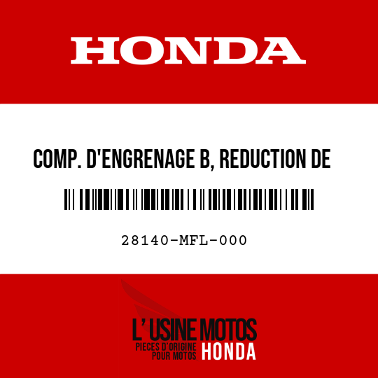 image de 28140-MFL-000 COMP. D'ENGRENAGE B, REDUCTION DE DEMARREUR (24T/15T)