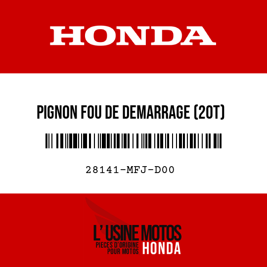 image de 28141-MFJ-D00 PIGNON FOU DE DEMARRAGE (20T)