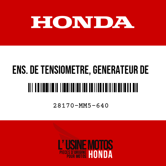image de 28170-MM5-640 ENS. DE TENSIOMETRE, GENERATEUR DE COURANT ALTERNAT