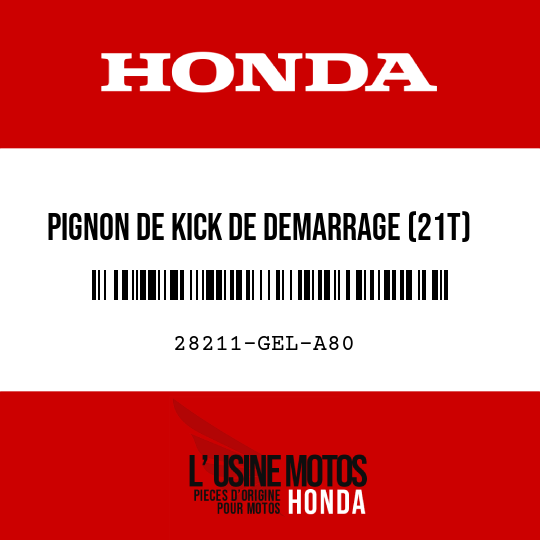 image de 28211-GEL-A80 PIGNON DE KICK DE DEMARRAGE (21T)