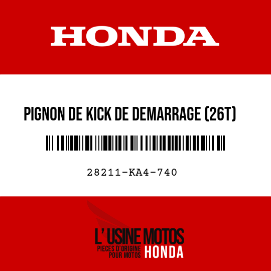 image de 28211-KA4-740 PIGNON DE KICK DE DEMARRAGE (26T)