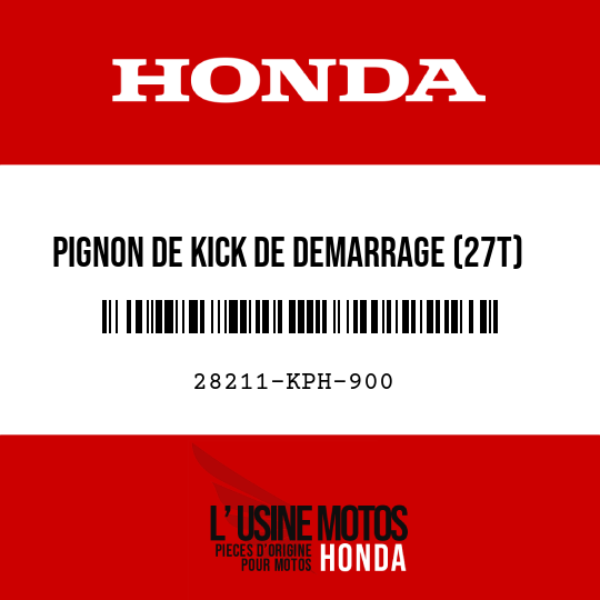 image de 28211-KPH-900 PIGNON DE KICK DE DEMARRAGE (27T)