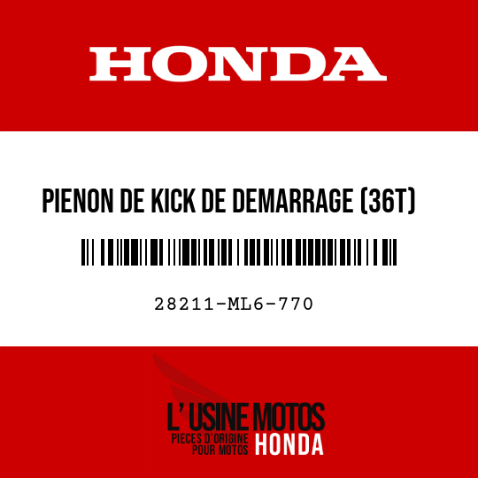 image de 28211-ML6-770 PIENON DE KICK DE DEMARRAGE (36T)