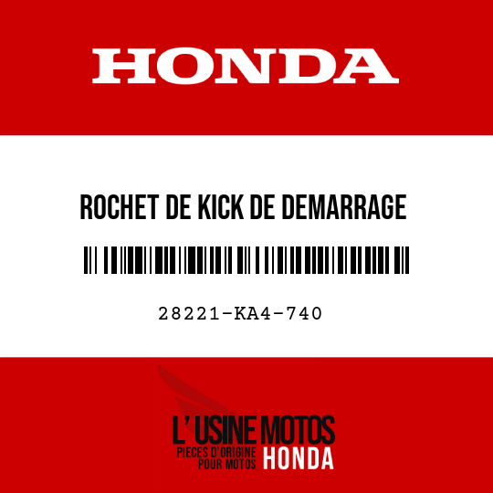 image de 28221-KA4-740 ROCHET DE KICK DE DEMARRAGE