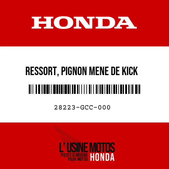 image de 28223-GCC-000 RESSORT, PIGNON MENE DE KICK