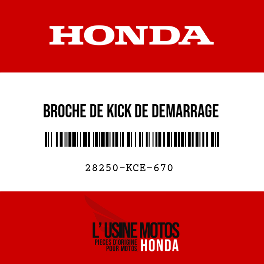 image de 28250-KCE-670 BROCHE DE KICK DE DEMARRAGE