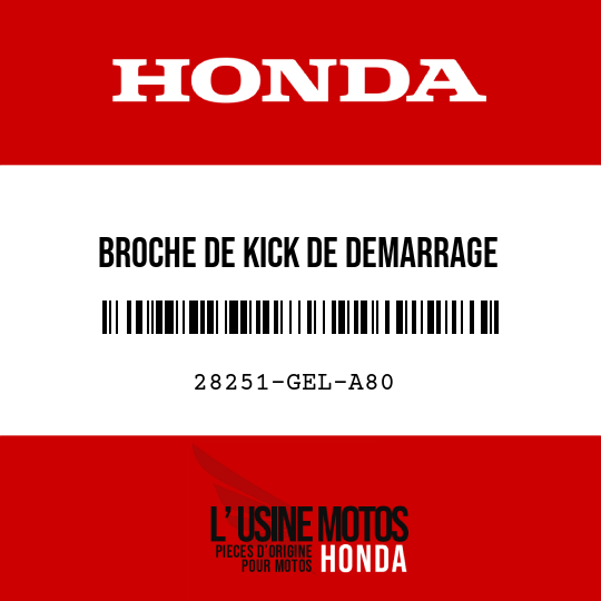 image de 28251-GEL-A80 BROCHE DE KICK DE DEMARRAGE