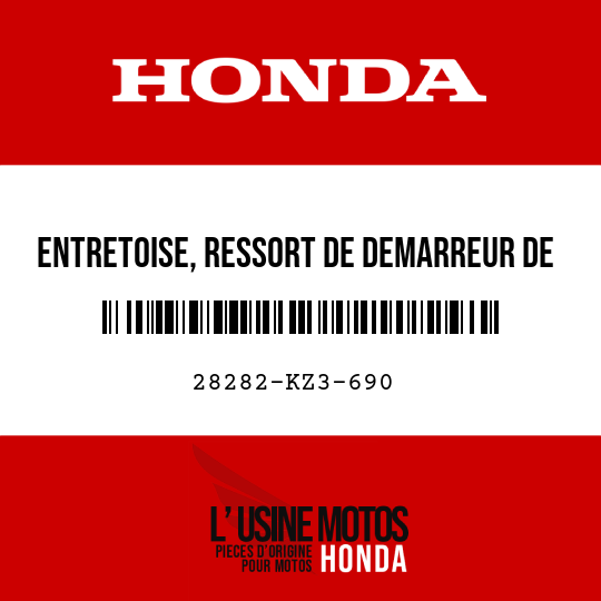 image de 28282-KZ3-690 ENTRETOISE, RESSORT DE DEMARREUR DE KICK