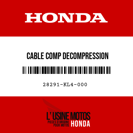 image de 28291-KL4-000 CABLE COMP DECOMPRESSION