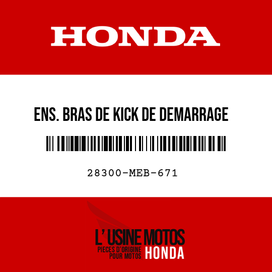 image de 28300-MEB-671 ENS. BRAS DE KICK DE DEMARRAGE