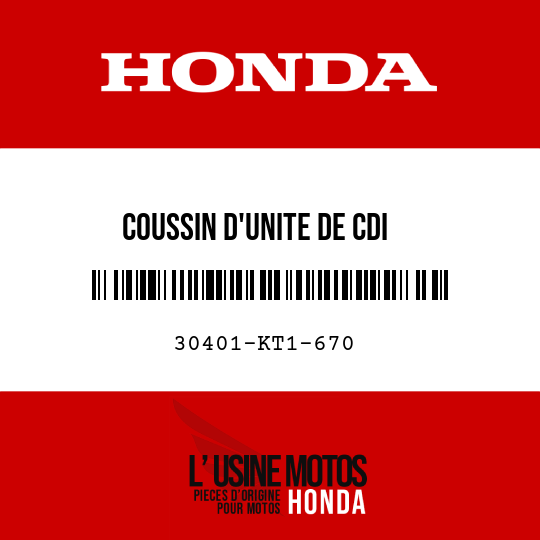 image de 30401-KT1-670 COUSSIN D'UNITE DE CDI