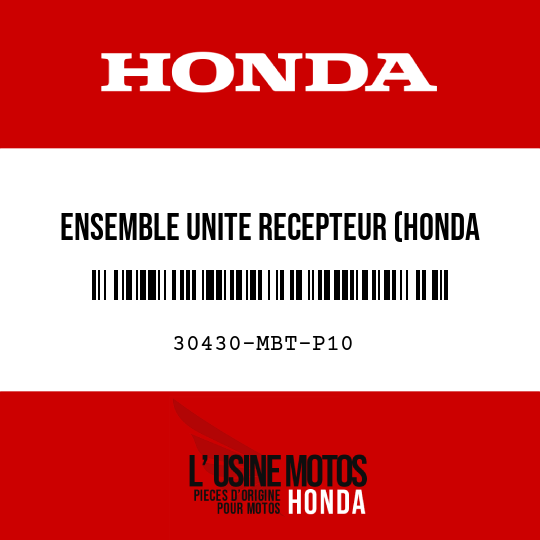 image de 30430-MBT-P10 ENSEMBLE UNITE RECEPTEUR (HONDA LOCK)