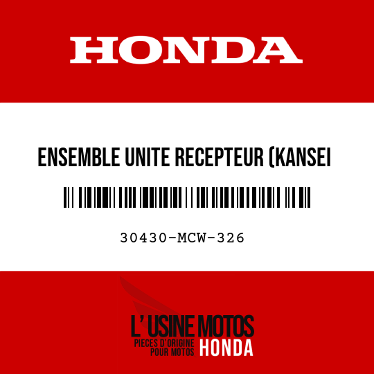 image de 30430-MCW-326 ENSEMBLE UNITE RECEPTEUR (KANSEI CALSONIC)