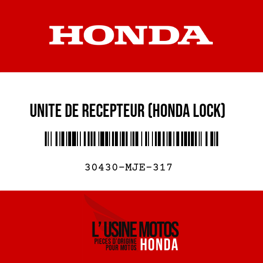 image de 30430-MJE-317 UNITE DE RECEPTEUR (HONDA LOCK)