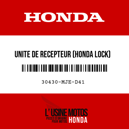 image de 30430-MJE-D41 UNITE DE RECEPTEUR (HONDA LOCK)