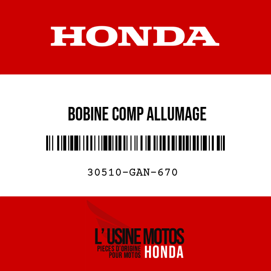 image de 30510-GAN-670 BOBINE COMP ALLUMAGE