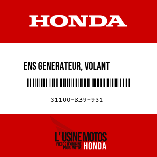 image de 31100-KB9-931 ENS GENERATEUR, VOLANT       D'INERTIE TYPE CA