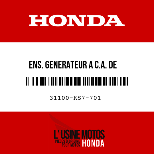 image de 31100-KS7-701 ENS. GENERATEUR A C.A. DE TYPEVOLANT (KOKUSAN)