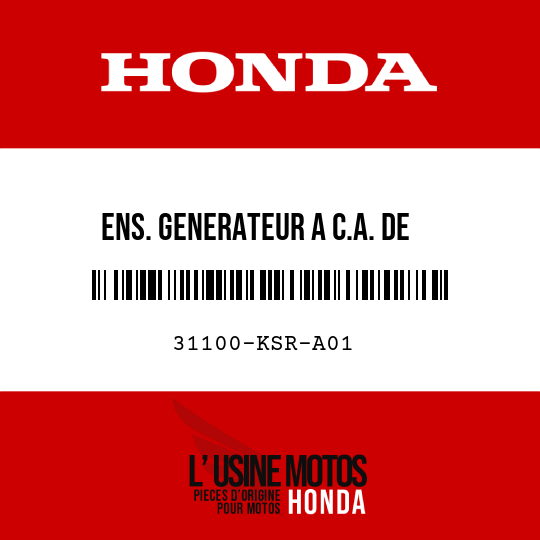 image de 31100-KSR-A01 ENS. GENERATEUR A C.A. DE TYPEVOLANT (DENSO)