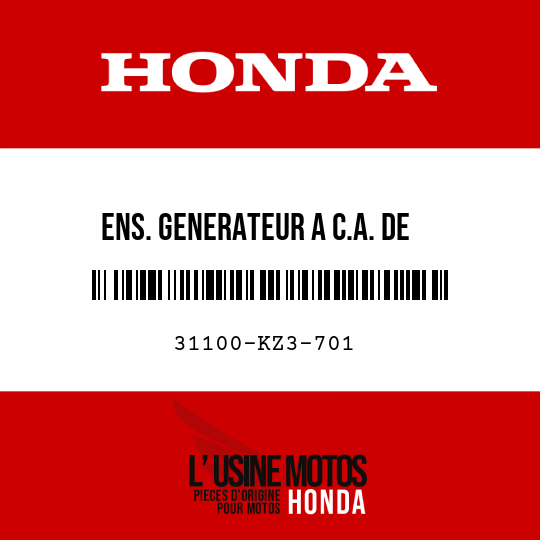 image de 31100-KZ3-701 ENS. GENERATEUR A C.A. DE TYPEVOLANT (DENSO)
