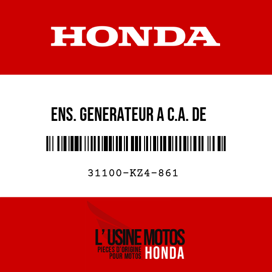 image de 31100-KZ4-861 ENS. GENERATEUR A C.A. DE TYPEVOLANT (DENSO)