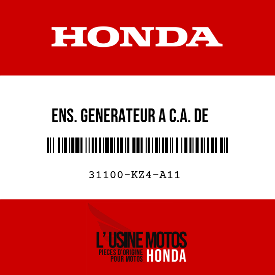 image de 31100-KZ4-A11 ENS. GENERATEUR A C.A. DE TYPEVOLANT (DENSO)