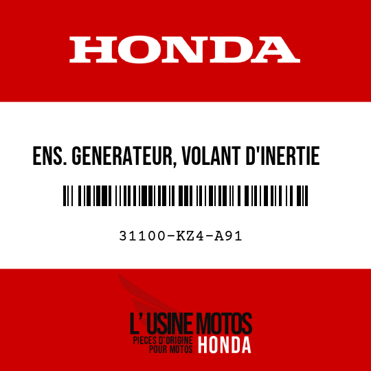 image de 31100-KZ4-A91 ENS. GENERATEUR, VOLANT D'INERTIE TYPE C.A.