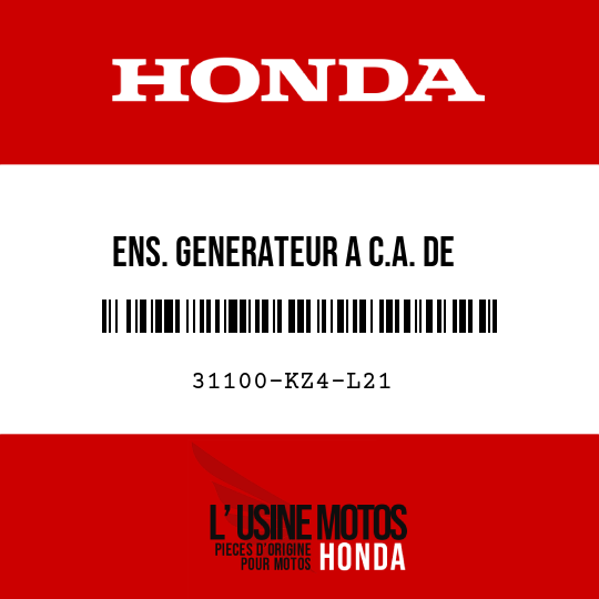 image de 31100-KZ4-L21 ENS. GENERATEUR A C.A. DE TYPEVOLANT (DENSO)