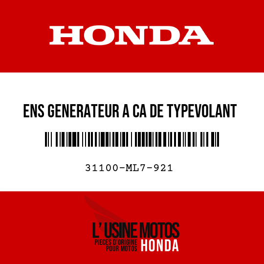 image de 31100-ML7-921 ENS GENERATEUR A CA DE TYPEVOLANT (DENSO)
