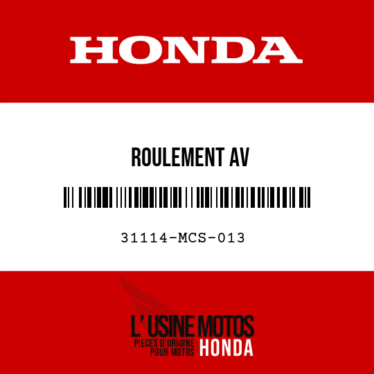 image de 31114-MCS-013 ROULEMENT AV